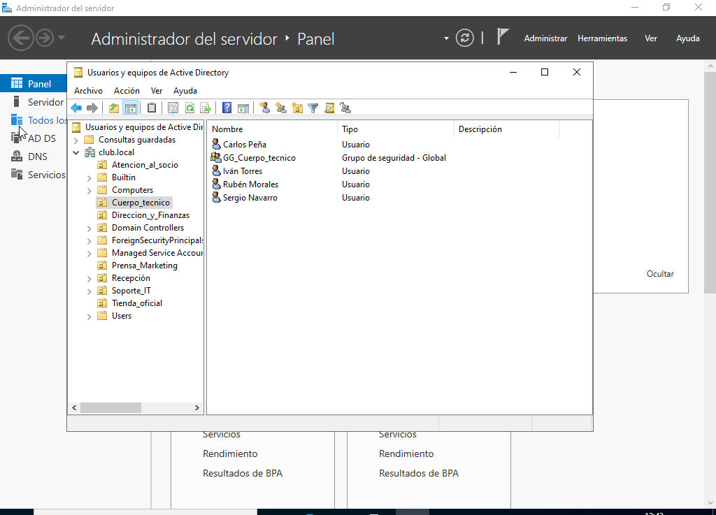 Configuración de Active Directory