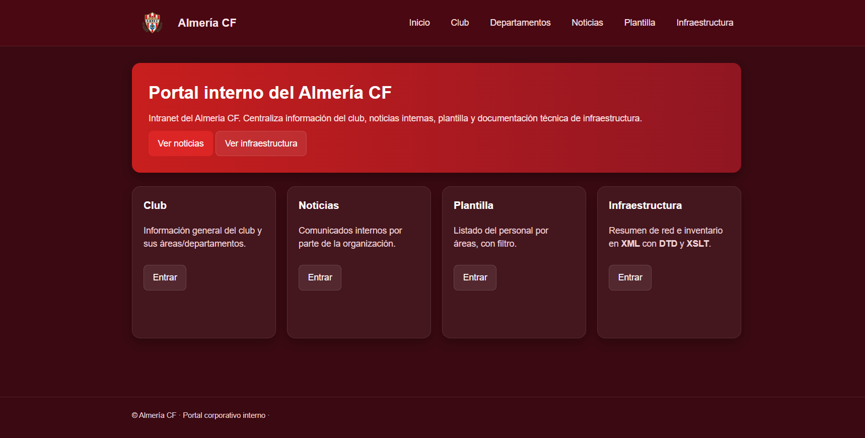 Intranet del proyecto